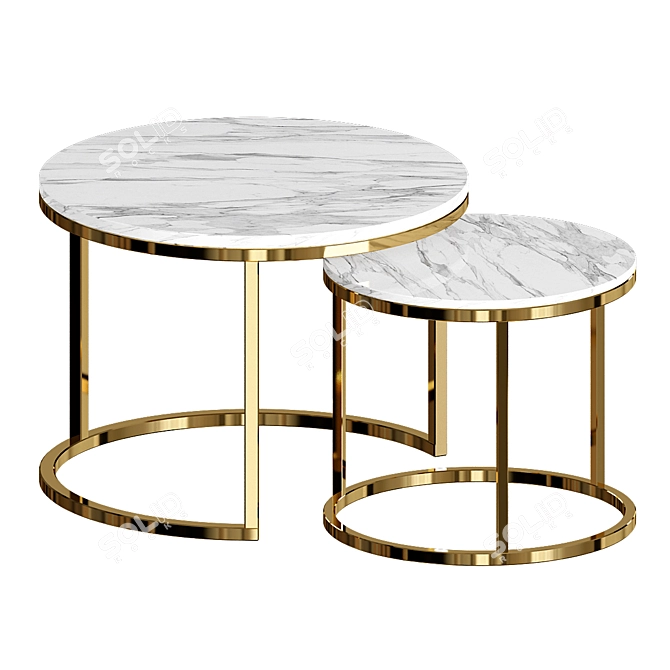 Elegant Luka Coffee Table 3D model image 1