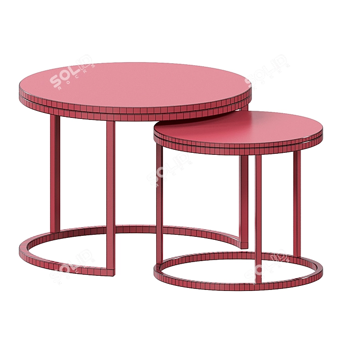 Elegant Luka Coffee Table 3D model image 4