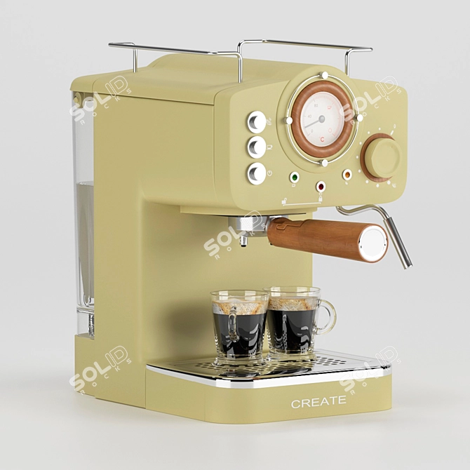 Retro Espresso Machine: Ikohs Thera Matt 3D model image 1