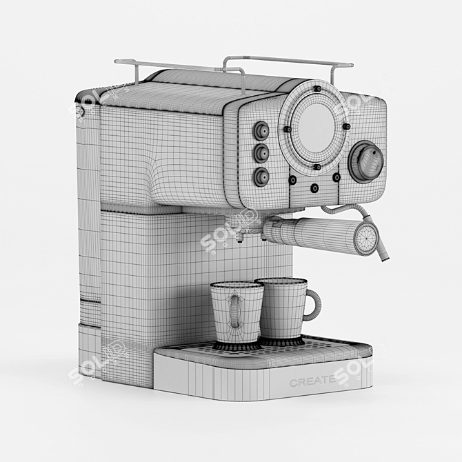 Retro Espresso Machine: Ikohs Thera Matt 3D model image 4