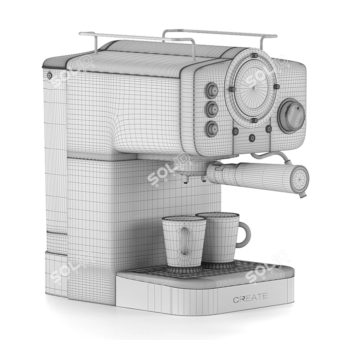 Retro Espresso Machine: Ikohs Thera Matt 3D model image 10