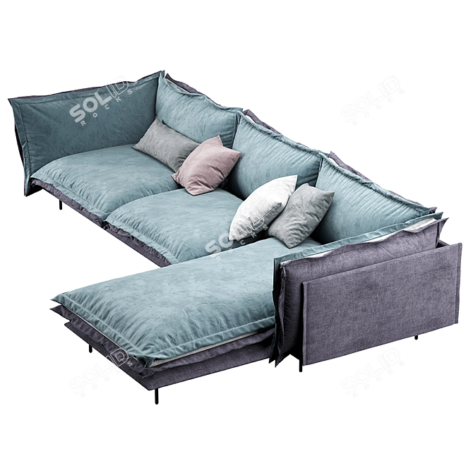 Versatile Auto-Reverse Corner Sofa 3D model image 3