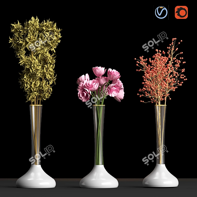 Variety of PBR Indoor Plants! 3D model image 10