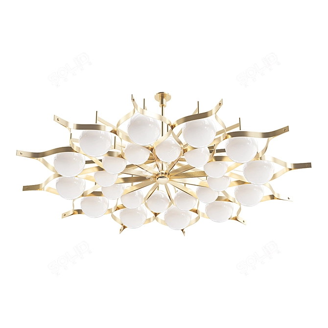 Vintage Wright Chandelier 3D model image 1