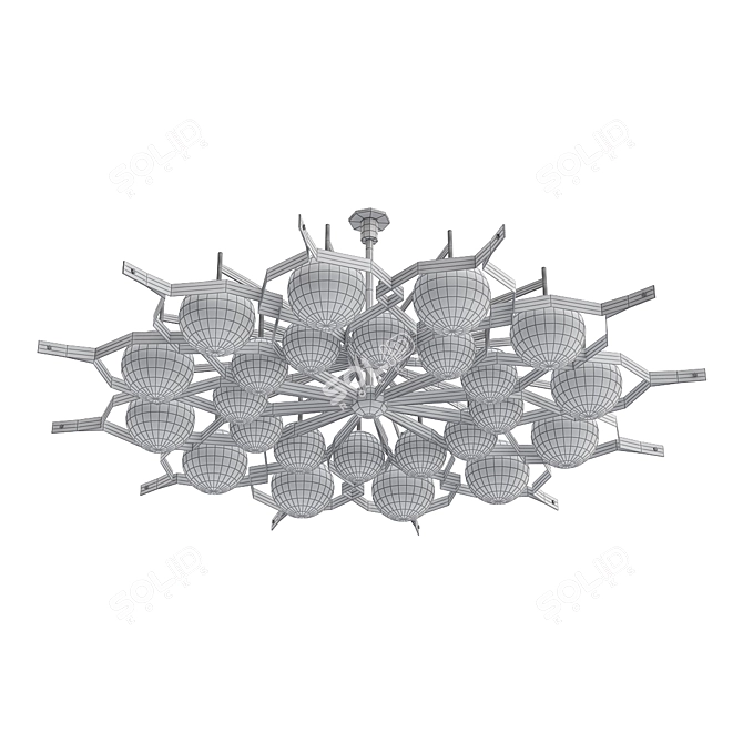 Vintage Wright Chandelier 3D model image 2