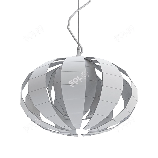 Stylish Clover Pendant Light 3D model image 2