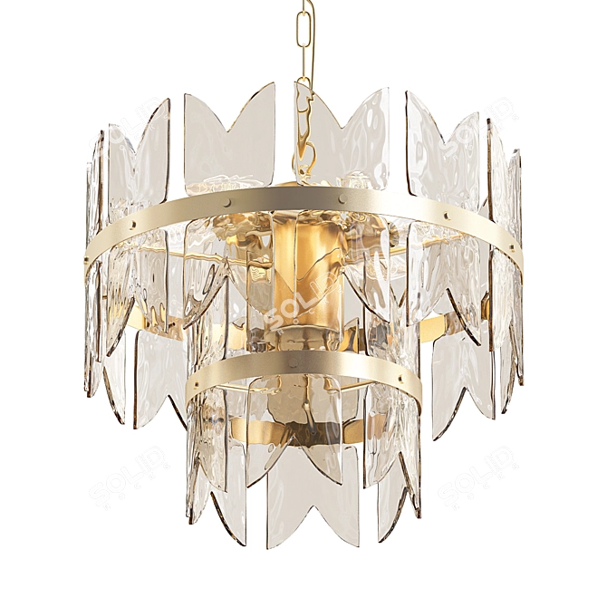 Elegant 1970 Kalmar Chandelier 3D model image 1