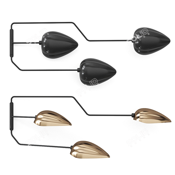 Modern Lenard Wall Lamp: Stylish and Versatile 3D model image 1