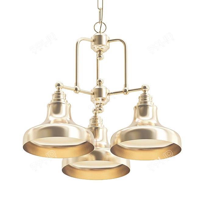 Bell Marine Chandelier: Elegant and Stylish 3D model image 1