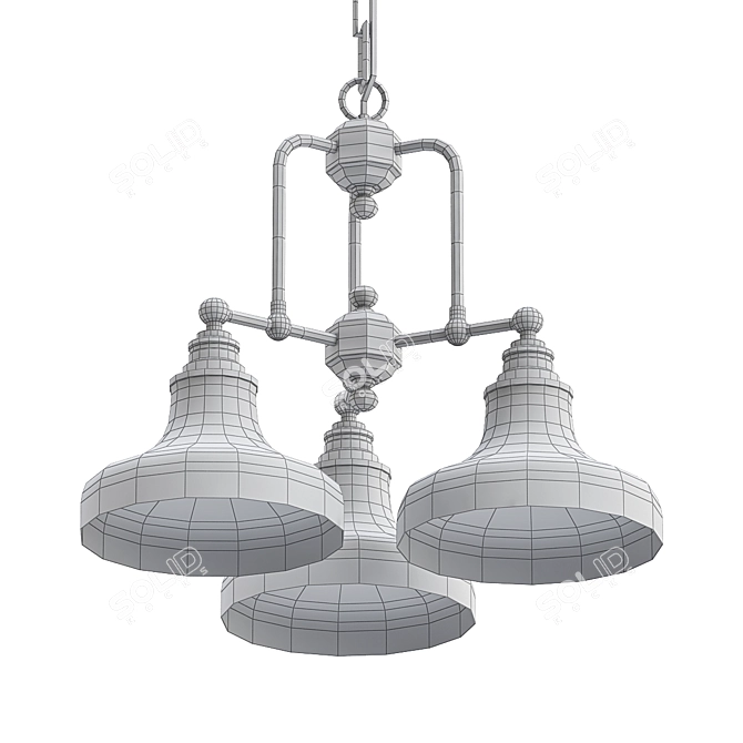 Bell Marine Chandelier: Elegant and Stylish 3D model image 2