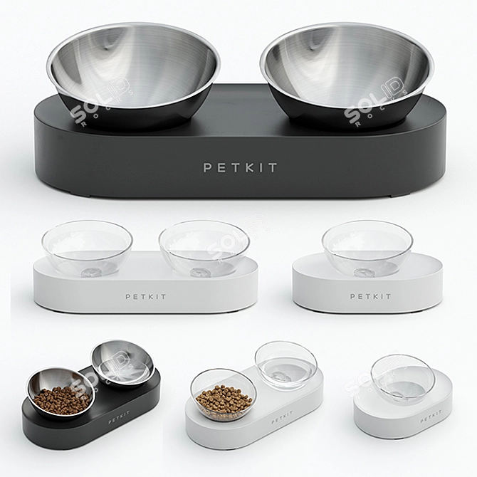 Petkit Fresh Nano: Adjustable Tilt Pet Bowl 3D model image 1