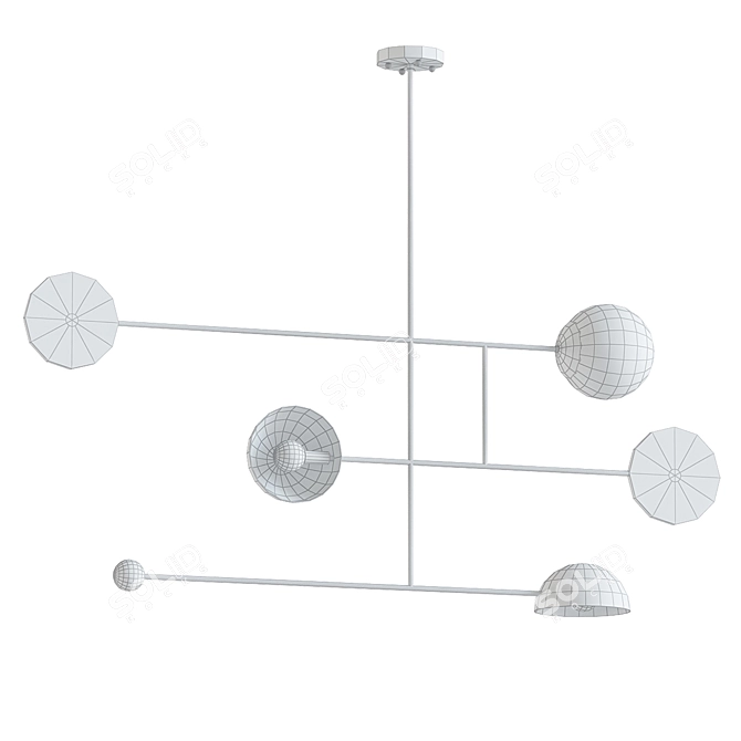 Astro Luxe Chandelier 3D model image 2