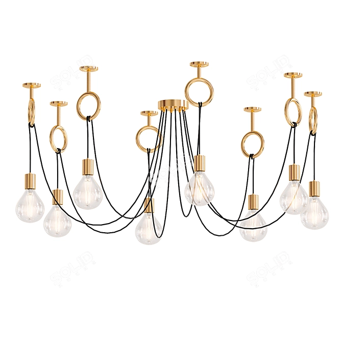 Modern American Countryside Chandelier 3D model image 1