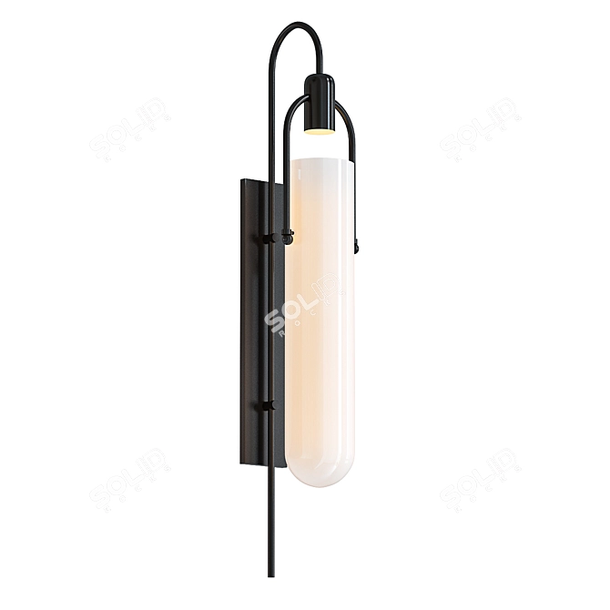 Modern Arc Well Sconce 3D model image 1