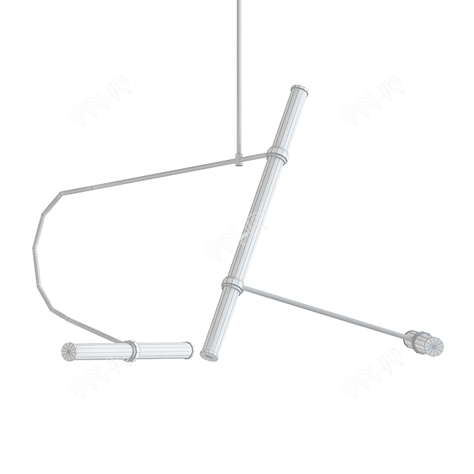 Minimal Tube Pendant 3D model image 2