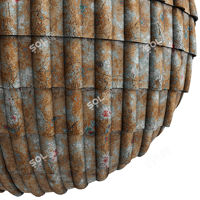 PBR Roof Tile Materials - 4k Texture 3D model image 6