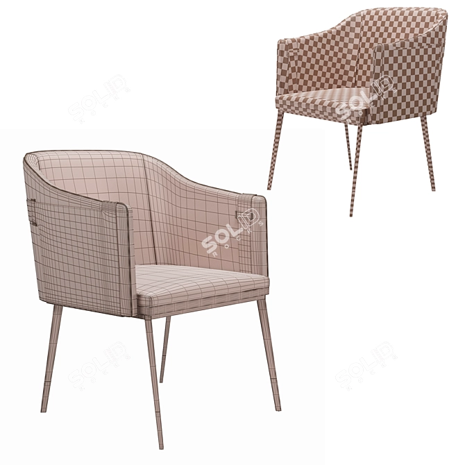 Sunpan Carter Wide Armchair 3D model image 4