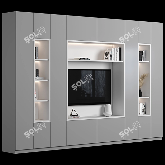 Versatile TV Wall Unit - 63-inch 3D model image 4