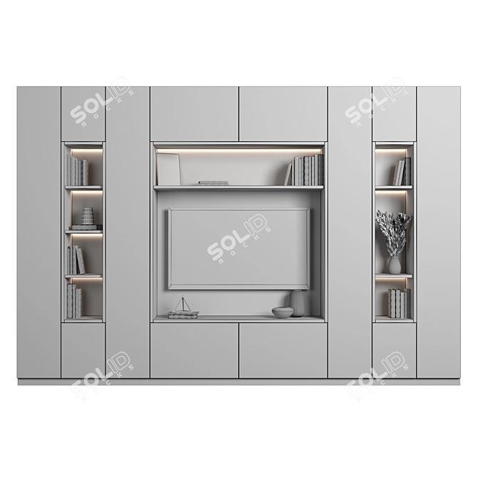 Versatile TV Wall Unit - 63-inch 3D model image 6