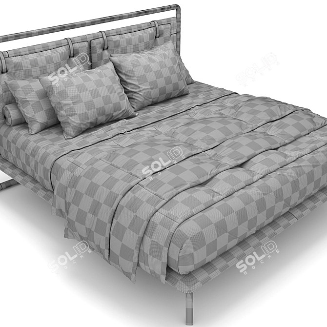 Elegant Volare Due Bed 3D model image 3