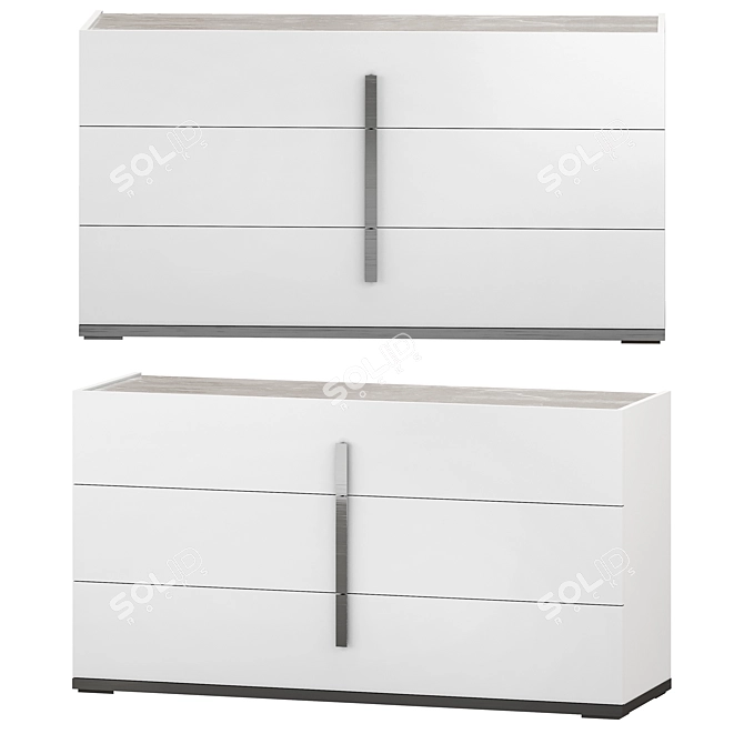 Mara Italian Chest of Drawers: Stylish Storage Solution 3D model image 1