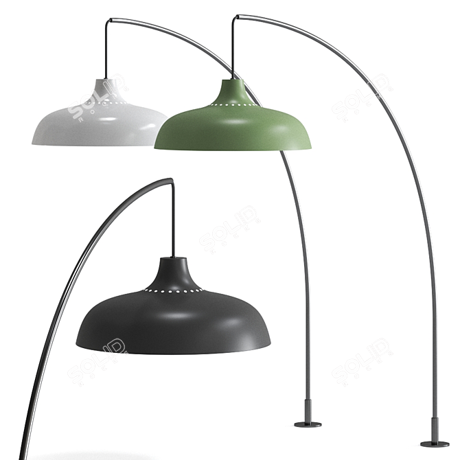 Minimalist Arch Table Lamp 3D model image 1