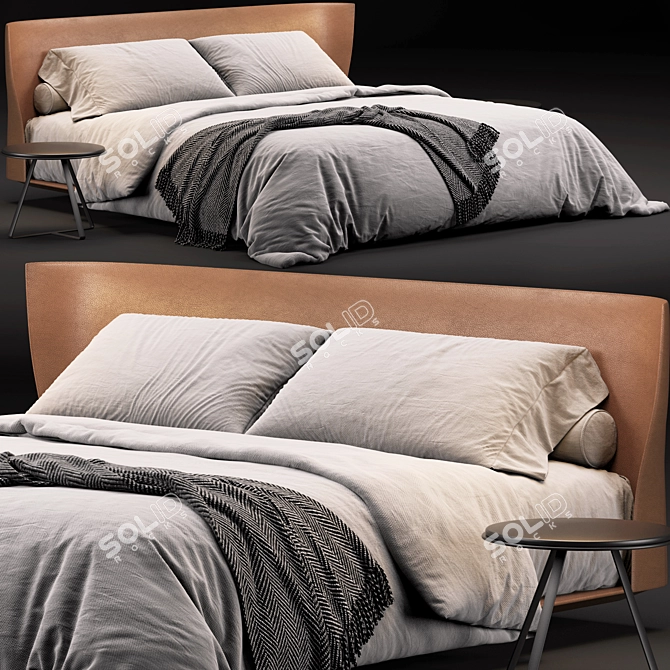 Luxurious B&B Italia Alys Bed 3D model image 1