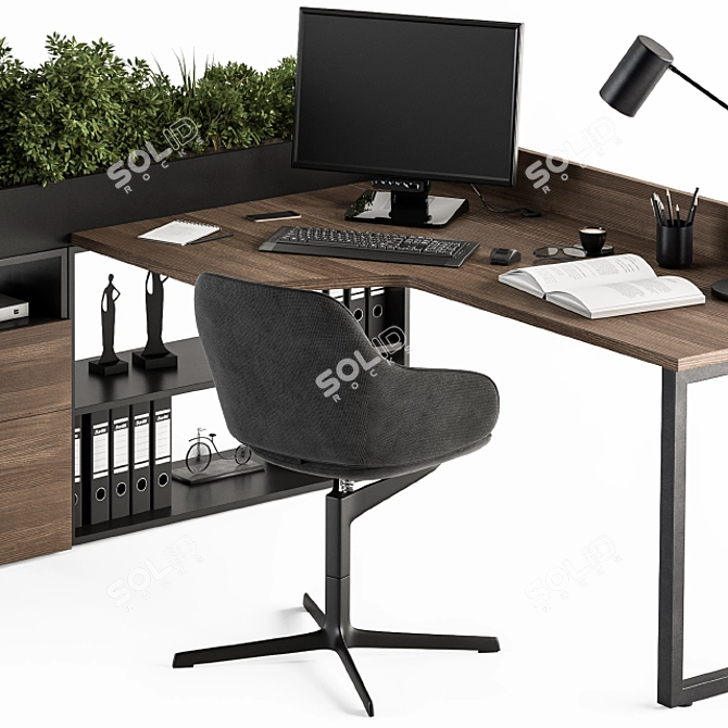 Elegant Office Set 46 - Boost Workplace Efficiency! 3D model image 3