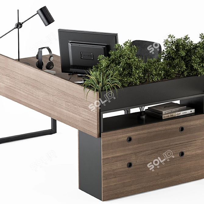 Elegant Office Set 46 - Boost Workplace Efficiency! 3D model image 4