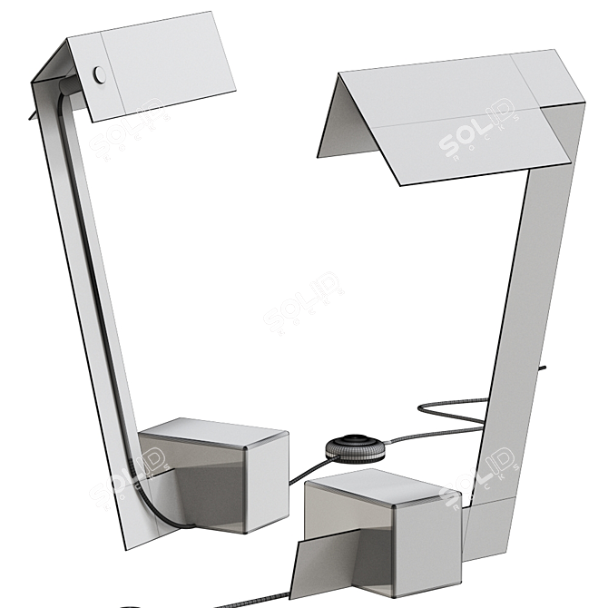 Elegant Illumination: Clark Table Lamp 3D model image 2
