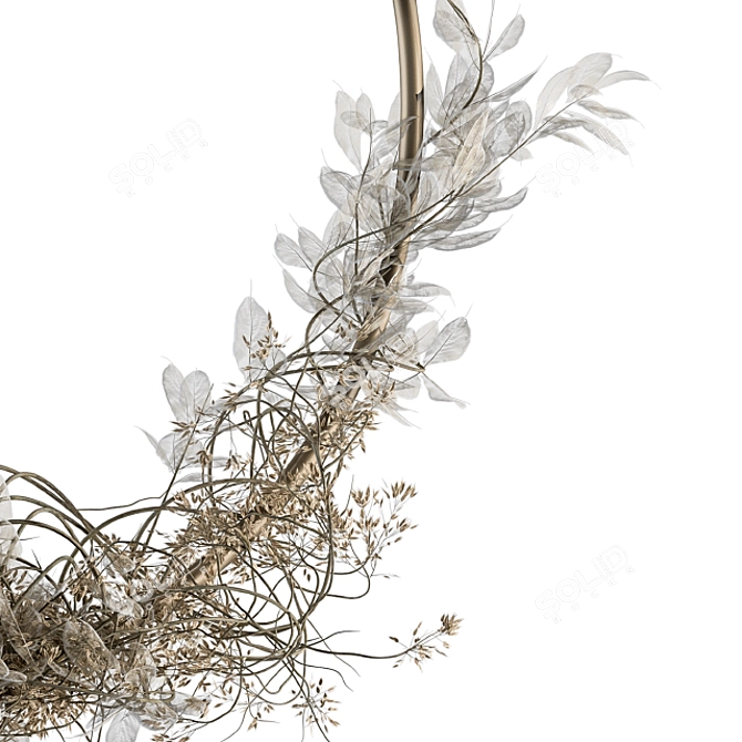 Nature's Bounty Dried Wreath 3D model image 2