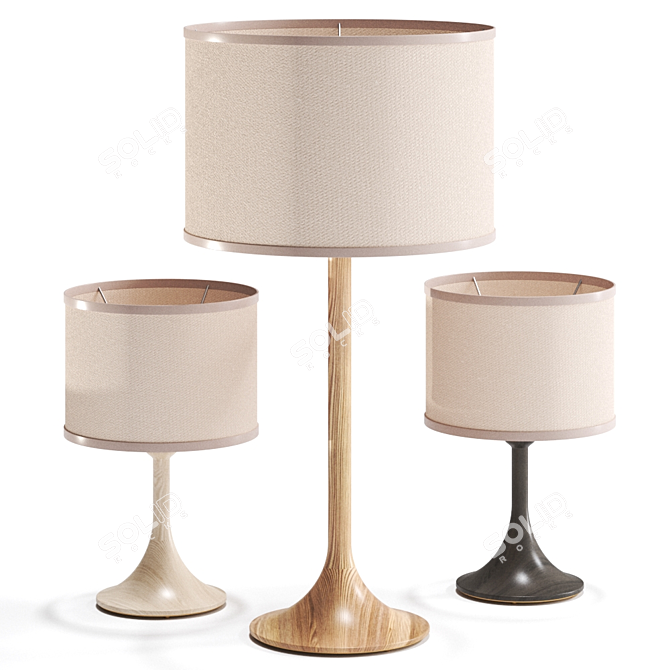 Trumpet Lamp: Sleek Table Lighting 3D model image 1