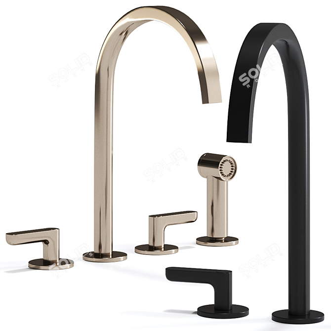 Icona Deco Sink Mixer: Elegant and Functional 3D model image 1