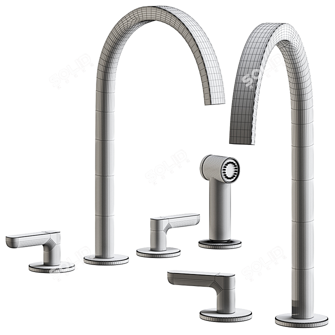 Icona Deco Sink Mixer: Elegant and Functional 3D model image 2