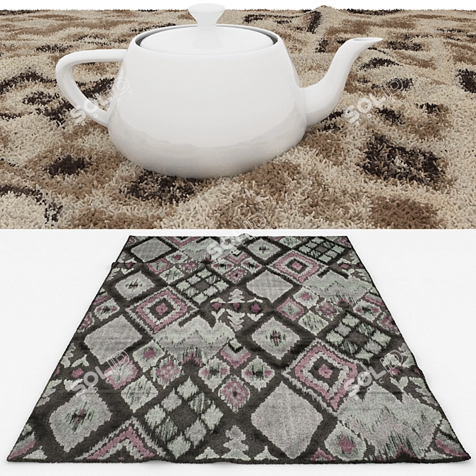 Versatile Rug Set: 6 Designs with VRayFur & Displacement
Dynamic 3D Rug Set: 6 Variants 3D model image 3