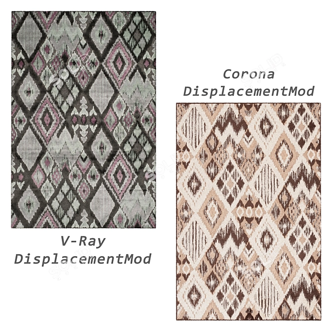 Versatile Rug Set: 6 Designs with VRayFur & Displacement
Dynamic 3D Rug Set: 6 Variants 3D model image 4