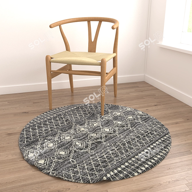 Versatile 8-Piece Rug Set 3D model image 2