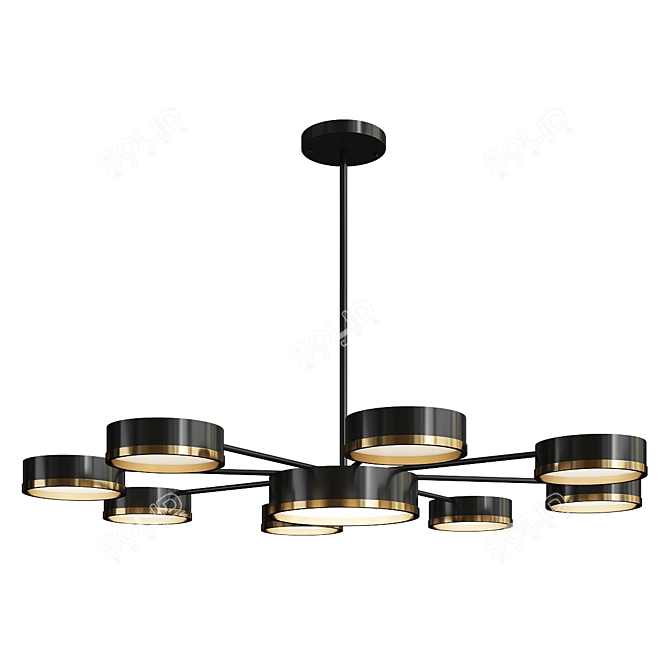 Elegant Gonzaga Chandelier 3D model image 1