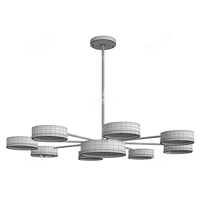 Elegant Gonzaga Chandelier 3D model image 2