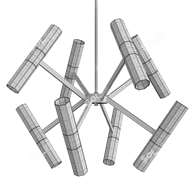 Elegant Marciano Chandelier 3D model image 2