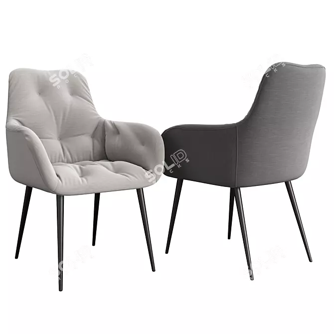 Elegant Magrin Armchair: Stylish & Functional 3D model image 3