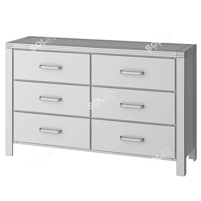 Ambrosh Chest of Drawers: Stylish and Functional 3D model image 2