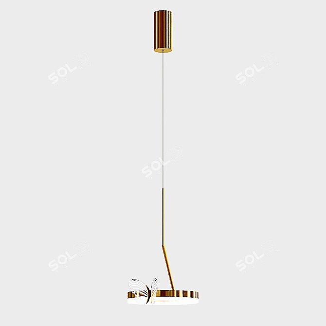 Elegant Babetta B Pendant Lamp 3D model image 2