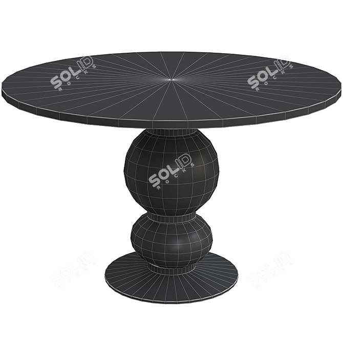 Elegant Monterrey Dining Table - Sophisticated and Stylish 3D model image 2