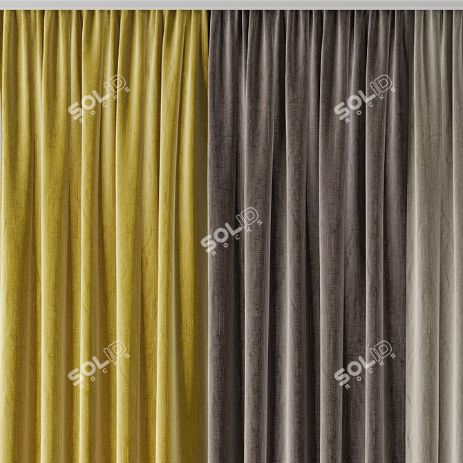 Poly Curtain Bundle 3D model image 2