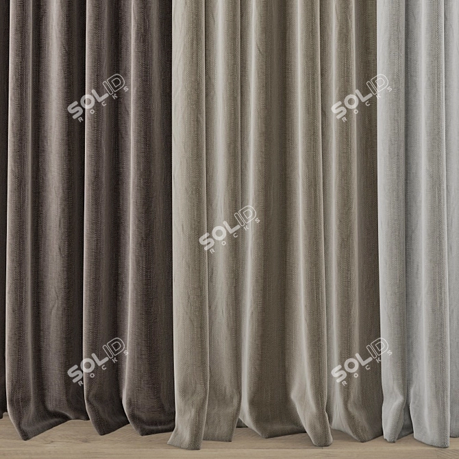 Poly Curtain Bundle 3D model image 3