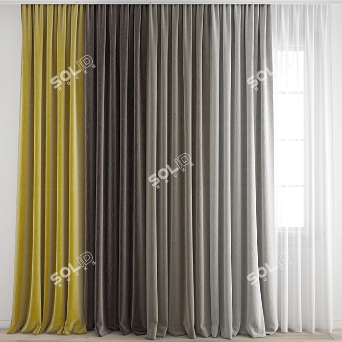 Poly Curtain Bundle 3D model image 8