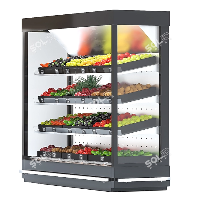 Fresh & Cool Veggie-Fruit Display 3D model image 3