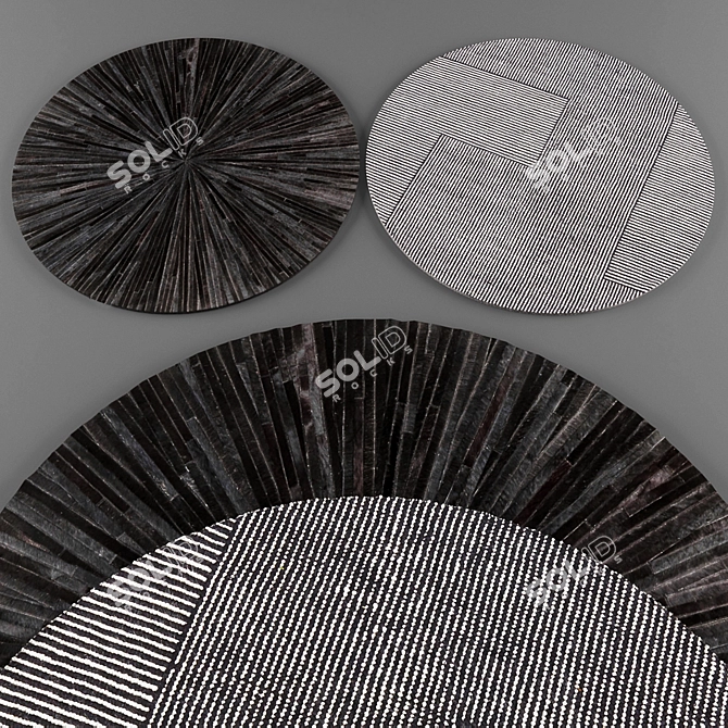 Circular Rug Collection 3D model image 1