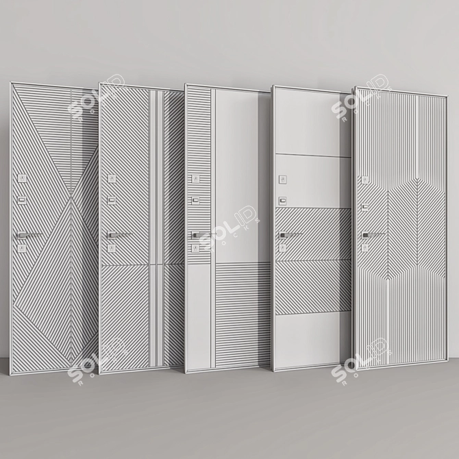 Wooden Door Collection - 3D Models 3D model image 4